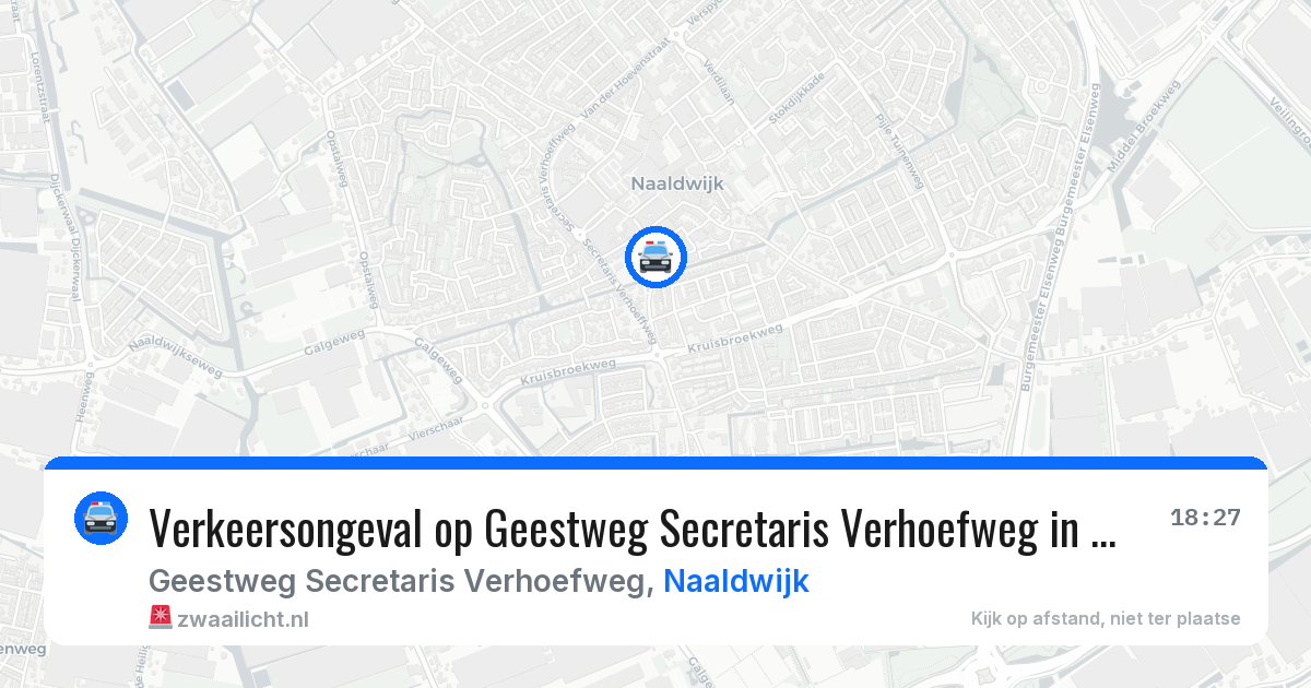 Verkeersongeval op Geestweg Secretaris Verhoefweg in Naaldwijk — 25 mei 2026