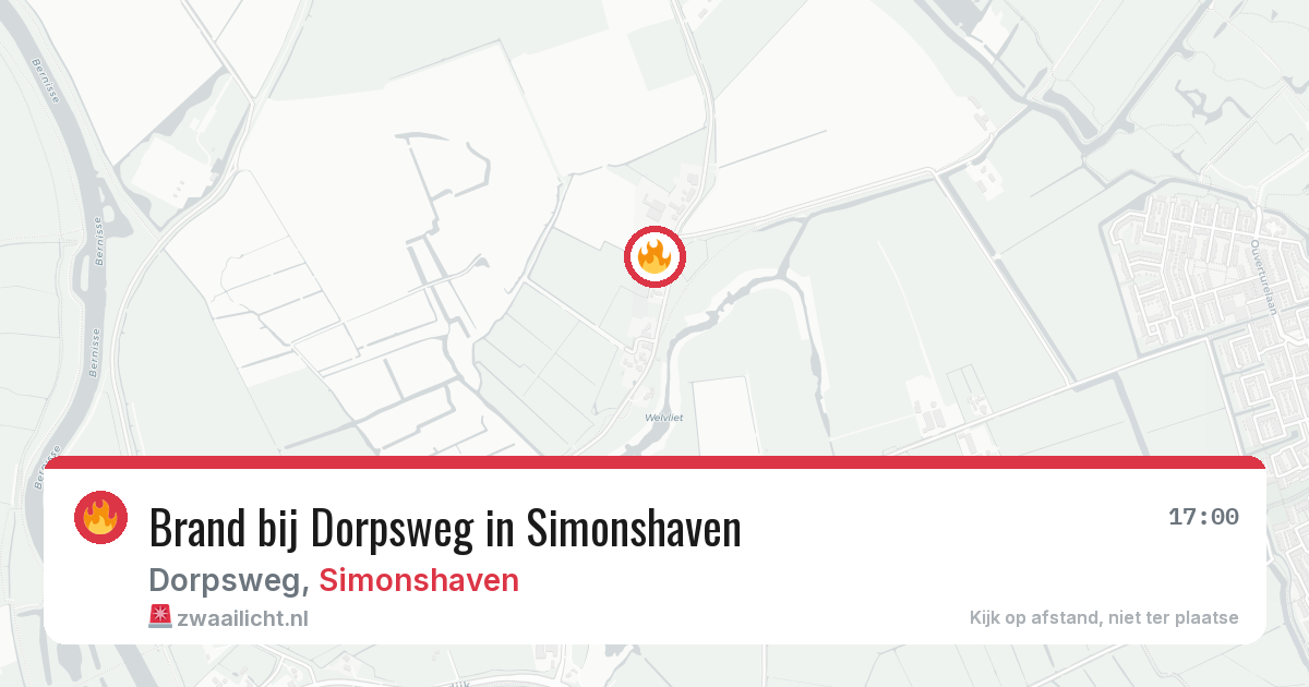 Brand bij Dorpsweg in Simonshaven — 7 jul 2026