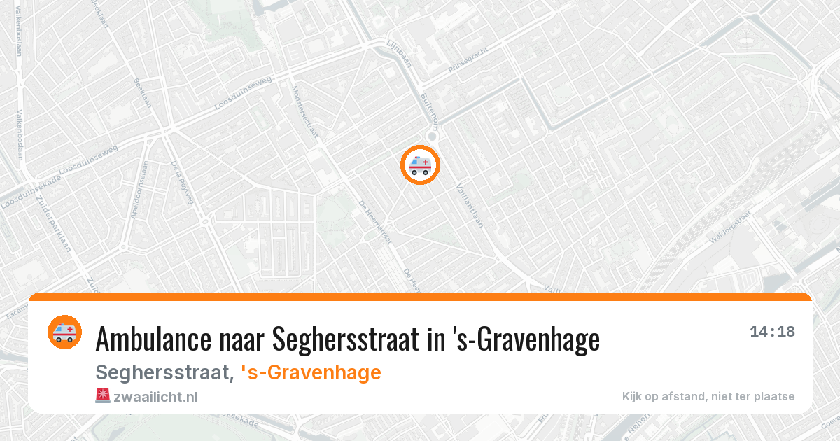 Ambulance naar Seghersstraat in 's-Gravenhage — 25 jun 2026