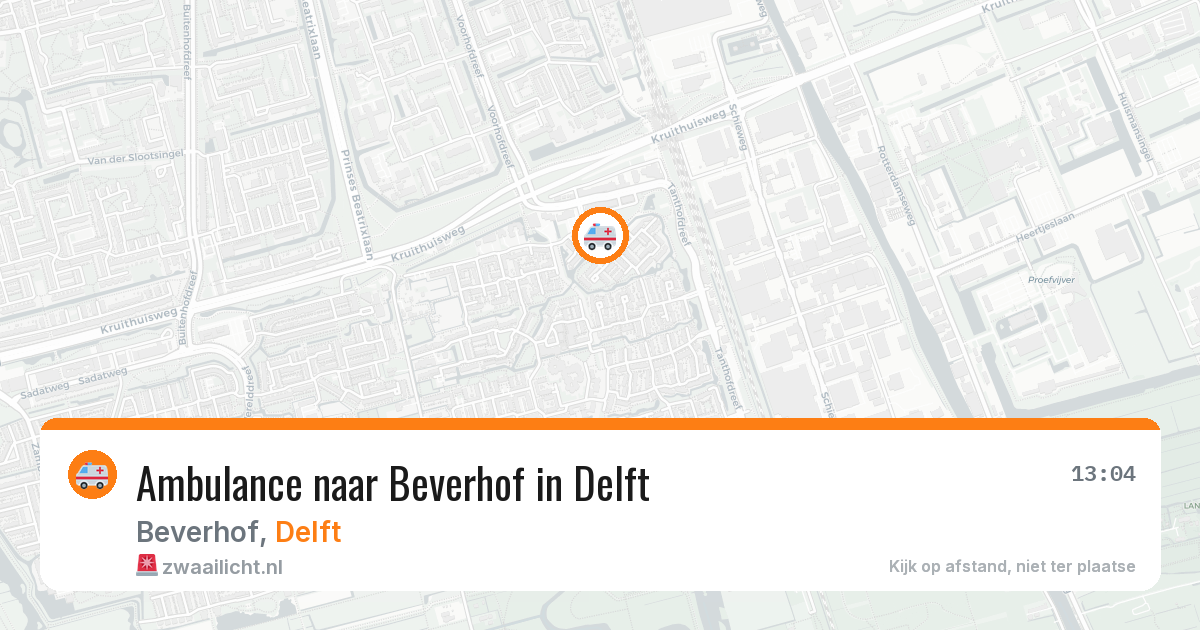 Ambulance naar Beverhof in Delft — 7 jun 2026