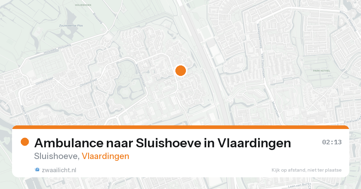 Ambulance naar Sluishoeve in Vlaardingen — 24 aug 2026