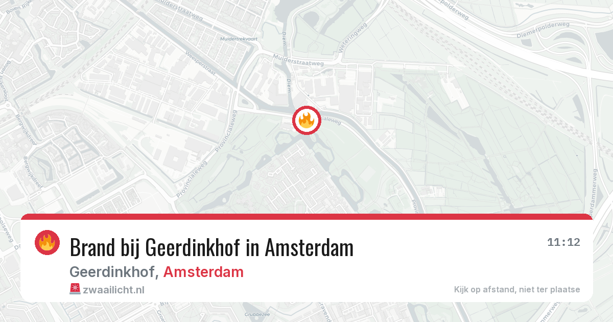 Brand bij Geerdinkhof in Amsterdam — 16 mei 2026