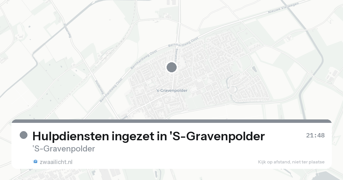 Hulpdiensten ingezet in 'S-Gravenpolder — 30 jan 2026 | 🚨 Zwaailicht.nl