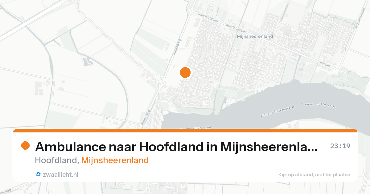 Ambulance naar Hoofdland in Mijnsheerenland — 20 aug 2026