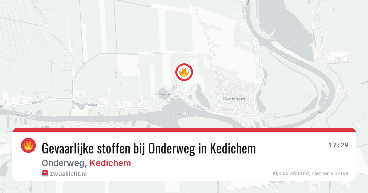 Gevaarlijke stoffen bij Onderweg in Kedichem — 31 mrt 2026