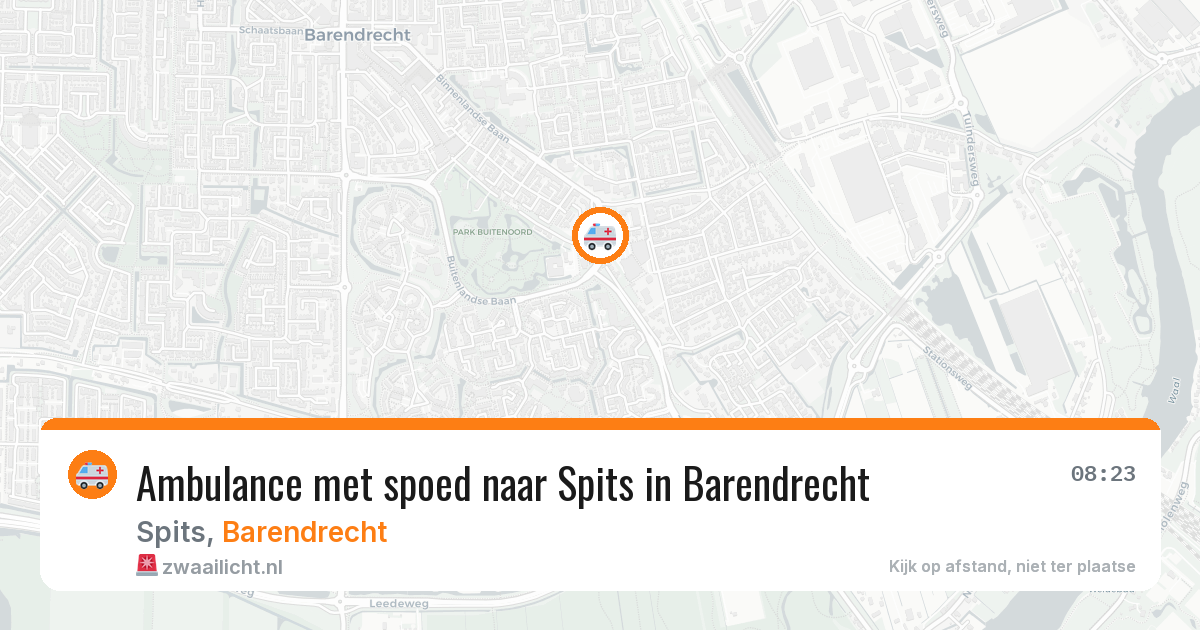 Ambulance met spoed naar Spits in Barendrecht — 12 aug 2026