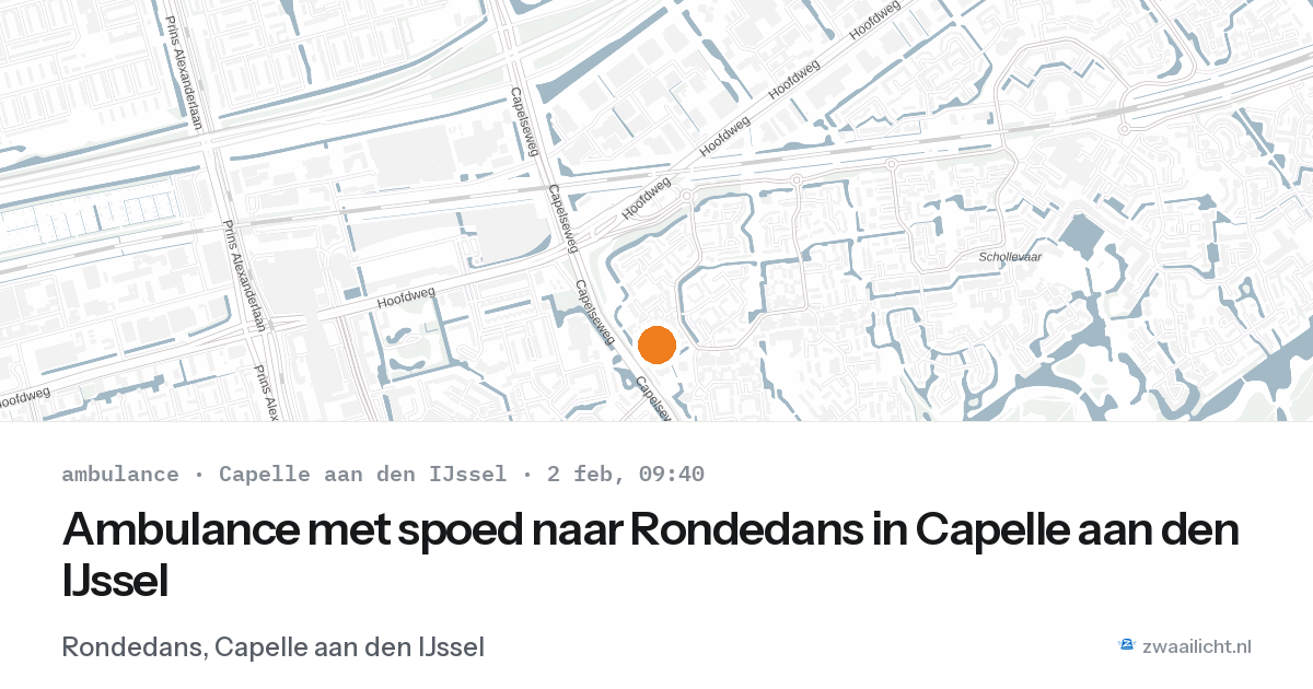 Ambulance met spoed naar Rondedans in Capelle aan den IJssel — 2 feb 2026