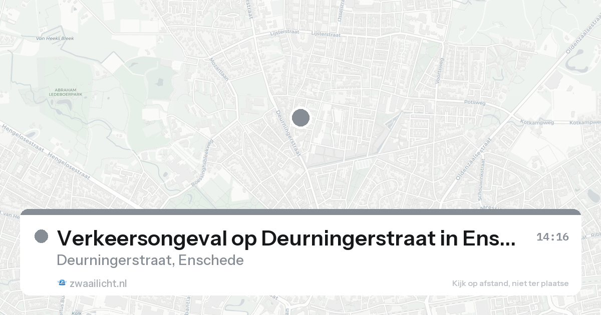 Verkeersongeval op Deurningerstraat in Enschede — 30 jan 2026