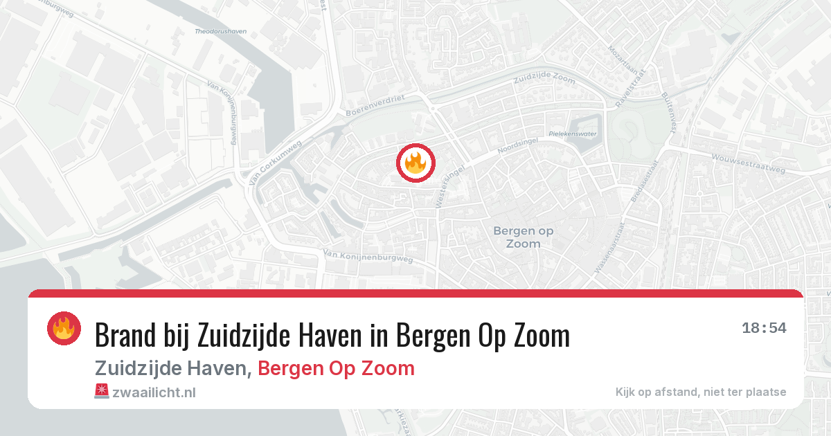 Brand bij Zuidzijde Haven in Bergen Op Zoom — 7 jul 2026