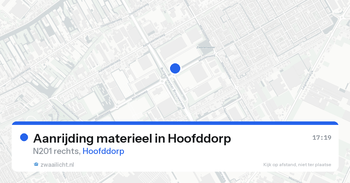 Aanrijding materieel in Hoofddorp — 24 aug 2026