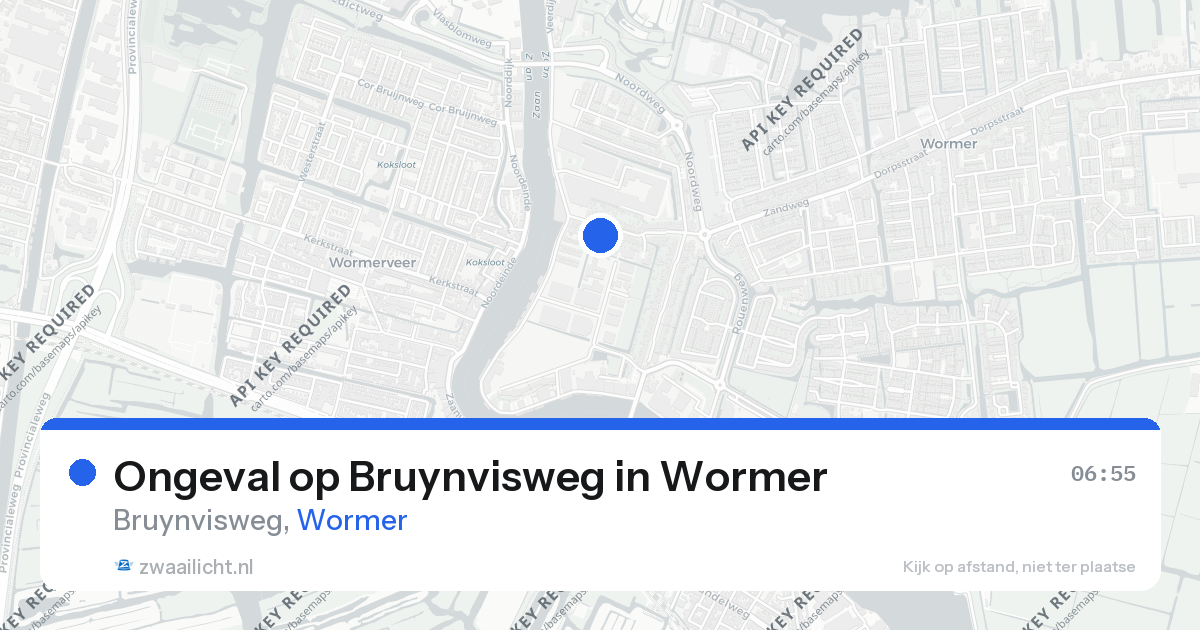 Ongeval op Bruynvisweg in Wormer — 26 aug 2026