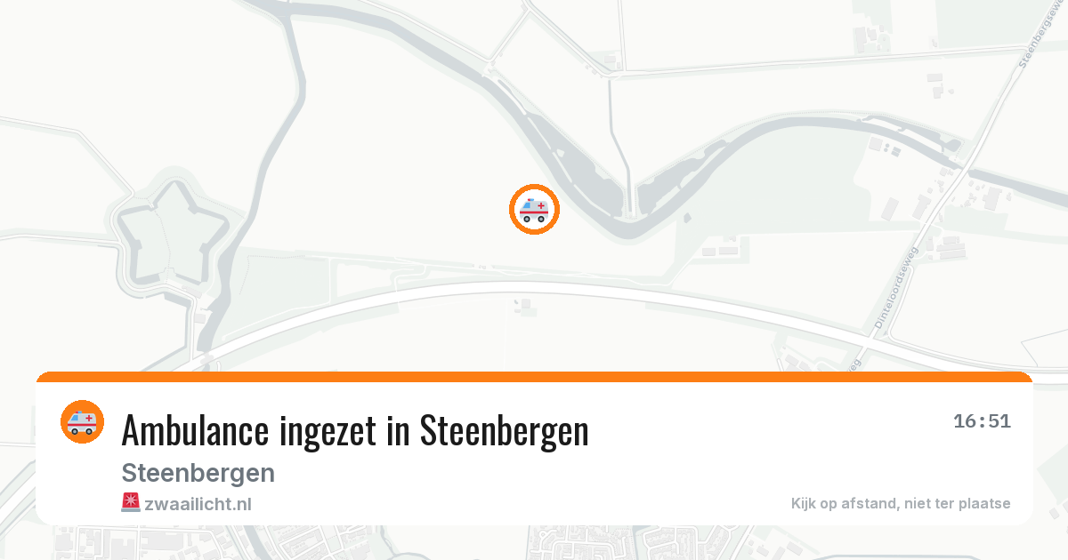 Ambulance ingezet in Steenbergen — 11 aug 2026
