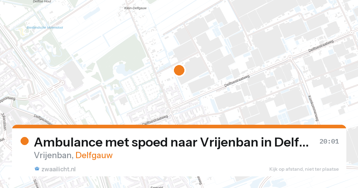 Ambulance met spoed naar Vrijenban in Delfgauw — 4 jun 2026