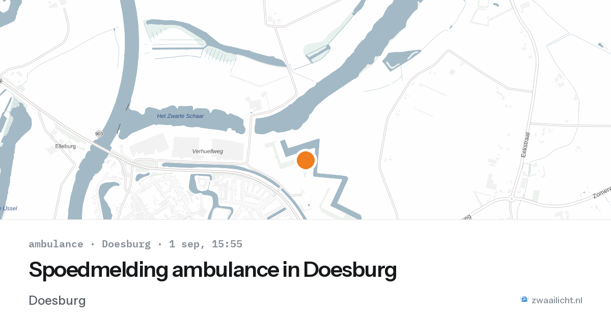 Spoedmelding ambulance in Doesburg — 1 sep 2026