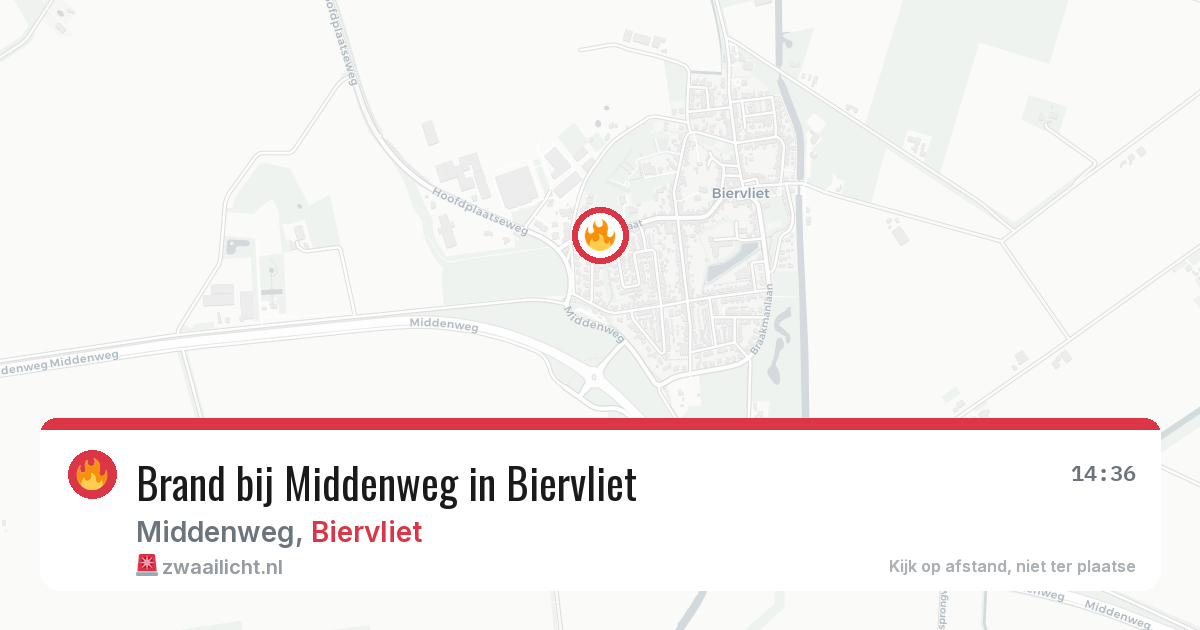Brand bij Middenweg in Biervliet — 1 mei 2026