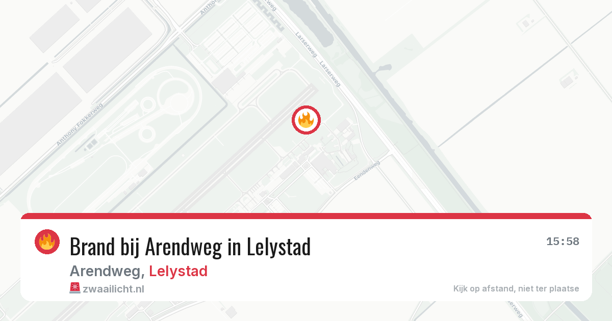 Brand bij Arendweg in Lelystad — 26 mei 2026