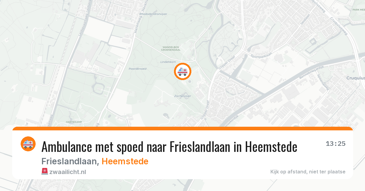Ambulance met spoed naar Frieslandlaan in Heemstede — 28 jan 2026