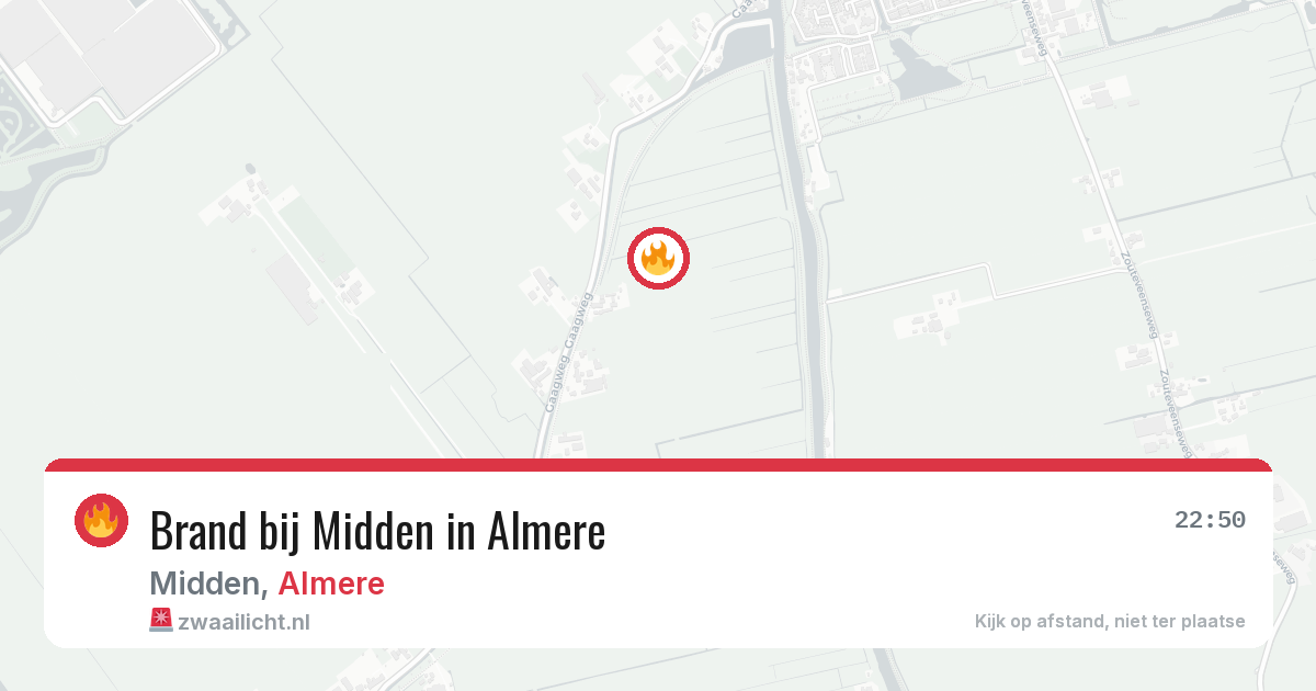 Brand bij Midden in Almere — 12 aug 2026