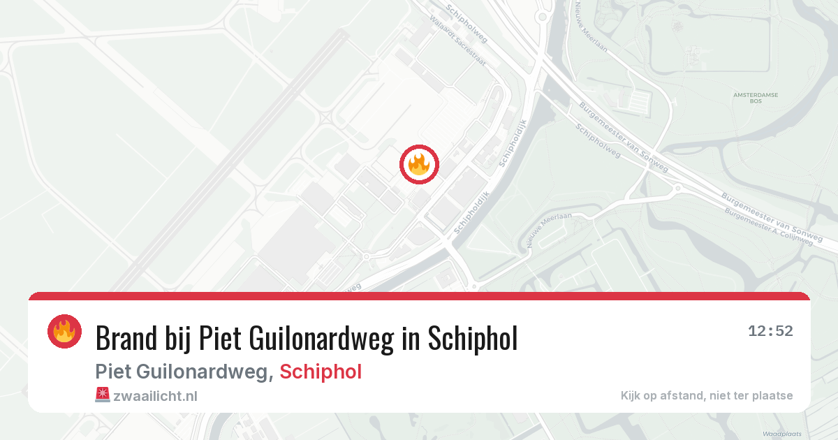 Brand bij Piet Guilonardweg in Schiphol — 2 jul 2026