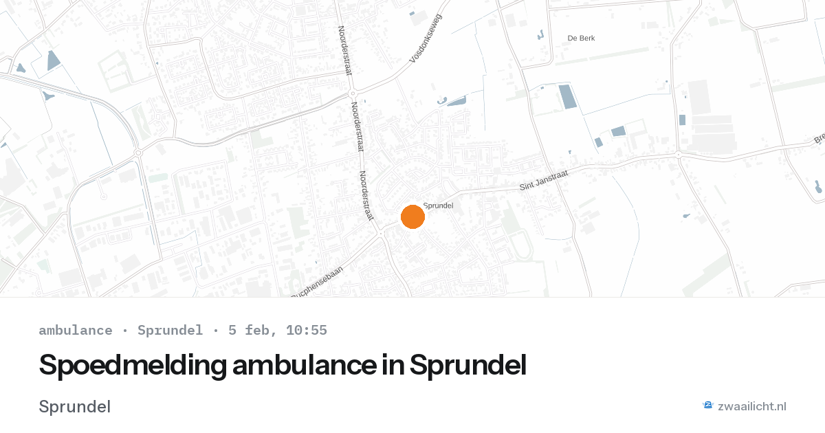 Spoedmelding ambulance in Sprundel — 5 feb 2026
