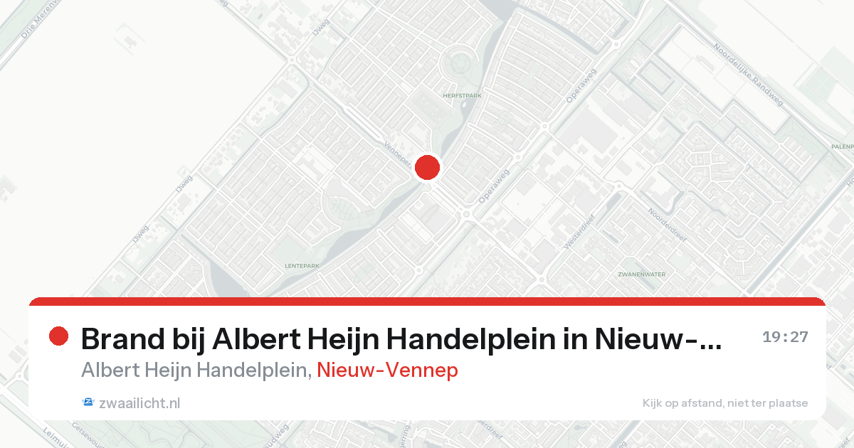 Brand bij Albert Heijn Handelplein in Nieuw-Vennep — 31 jan 2026