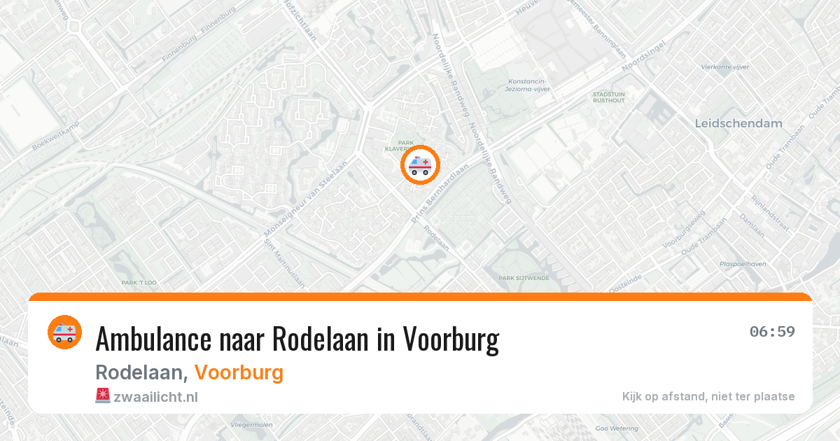Ambulance naar Rodelaan in Voorburg — 20 mrt 2026