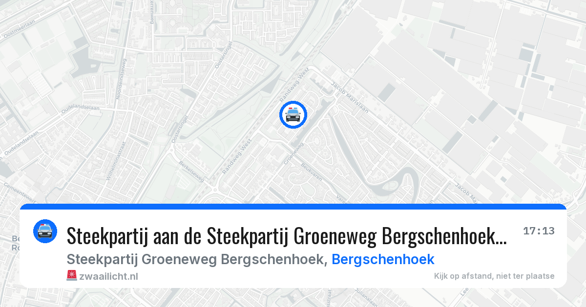 Steekpartij aan de Steekpartij Groeneweg Bergschenhoek in Bergschenhoek — 5 jun 2026