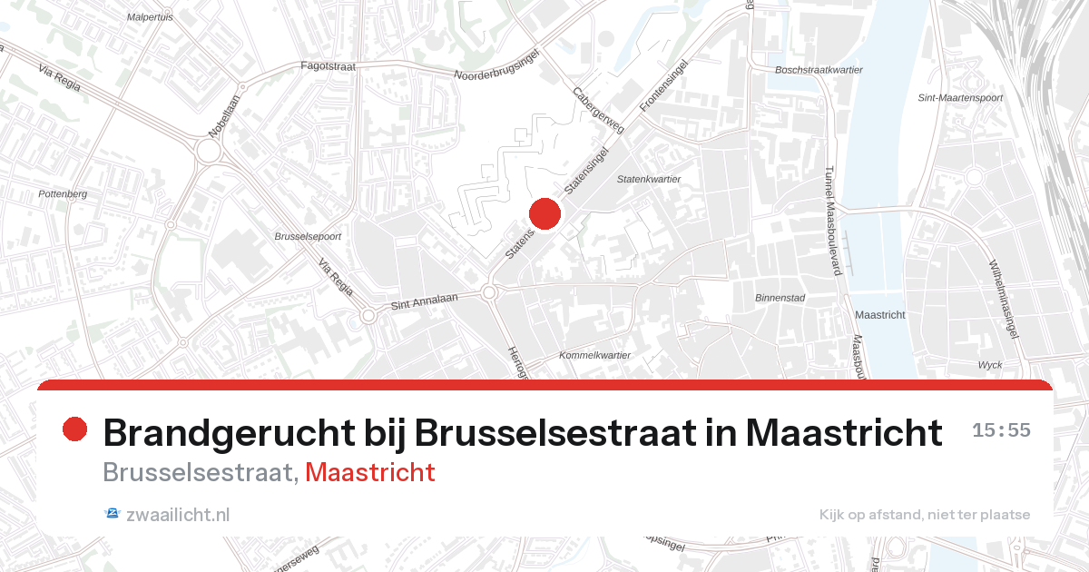 Brandgerucht bij Brusselsestraat in Maastricht — 28 aug 2026