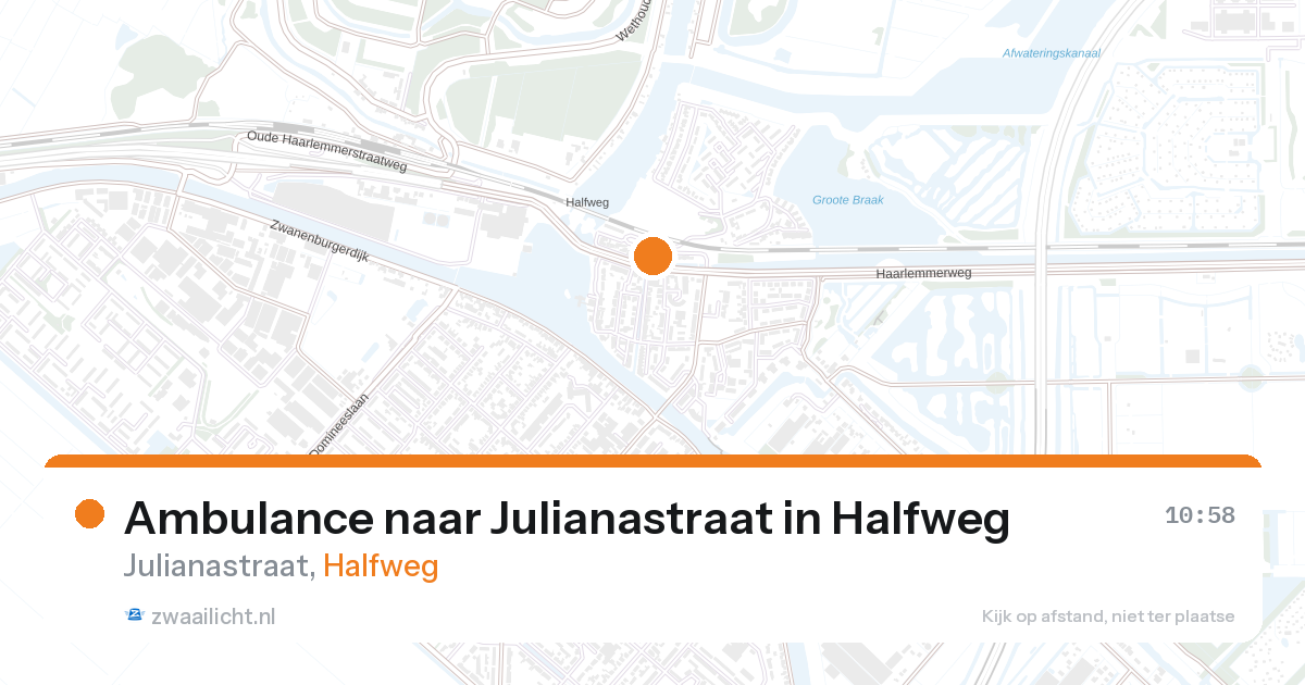 Ambulance naar Julianastraat in Halfweg — 7 jun 2026