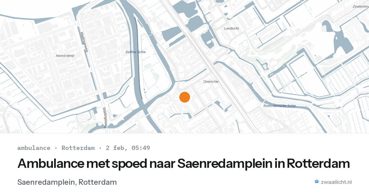 Ambulance met spoed naar Saenredamplein in Rotterdam — 2 feb 2026