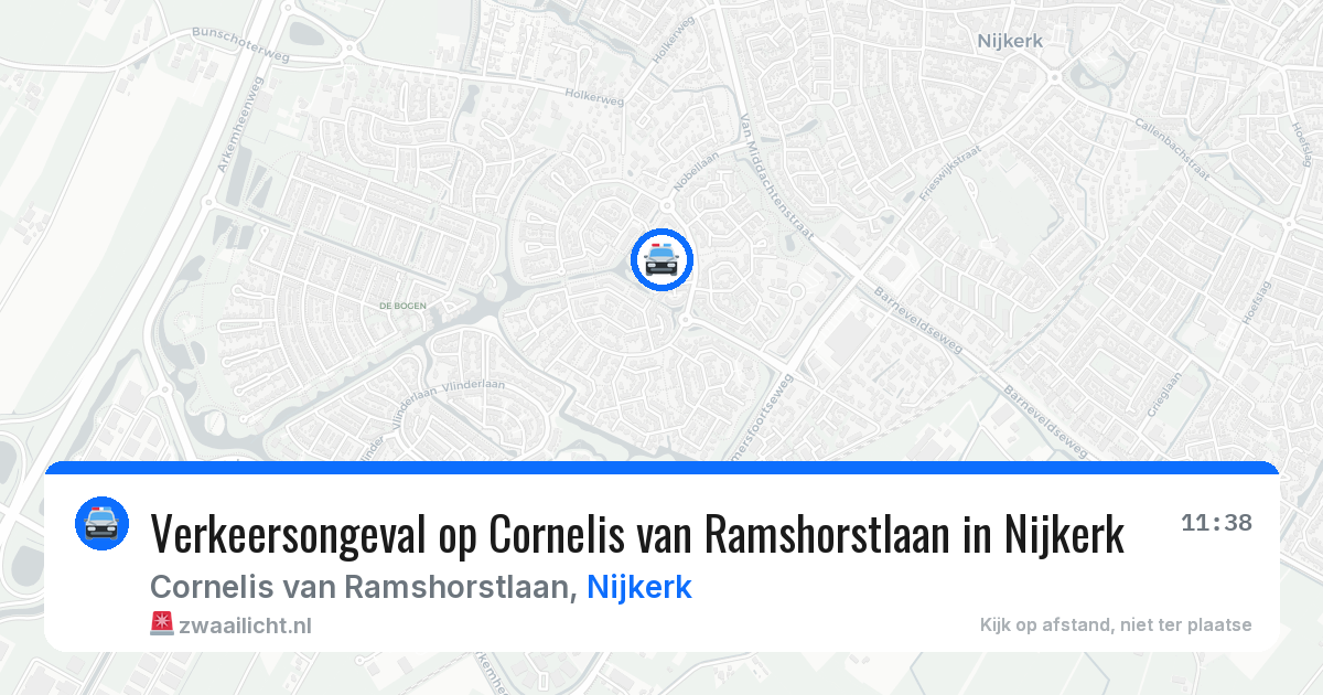 Verkeersongeval op Cornelis van Ramshorstlaan in Nijkerk — 3 mrt 2026