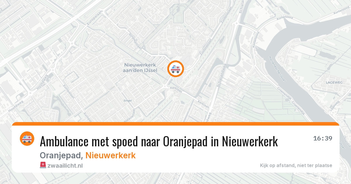 Ambulance met spoed naar Oranjepad in Nieuwerkerk — 30 jan 2026