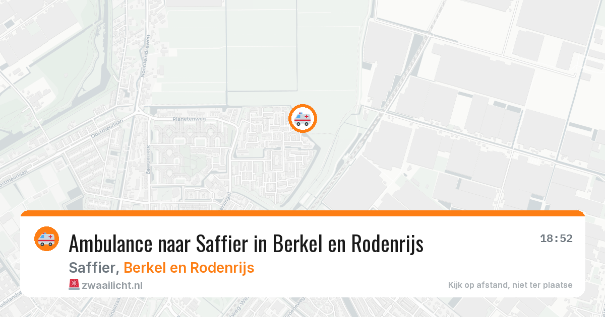 Ambulance naar Saffier in Berkel en Rodenrijs — 28 jul 2026
