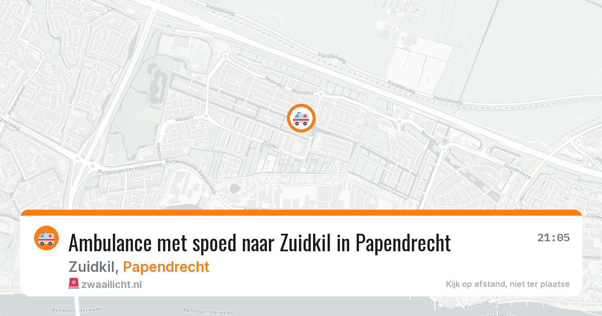 Ambulance met spoed naar Zuidkil in Papendrecht — 28 apr 2026