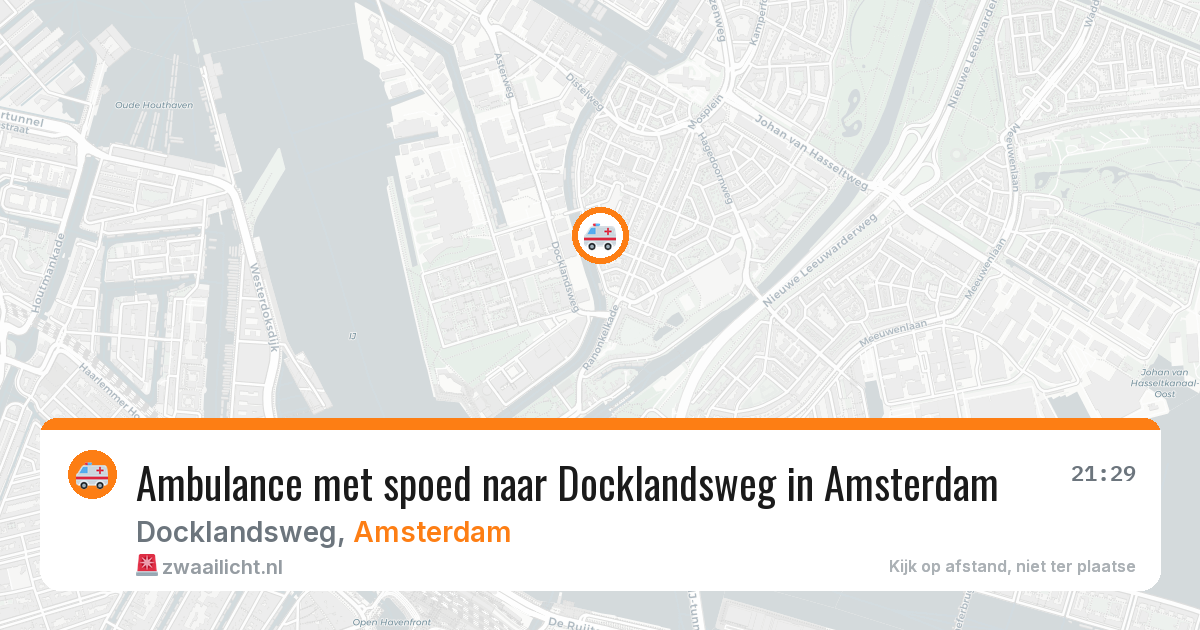 Ambulance met spoed naar Docklandsweg in Amsterdam — 5 mrt 2026