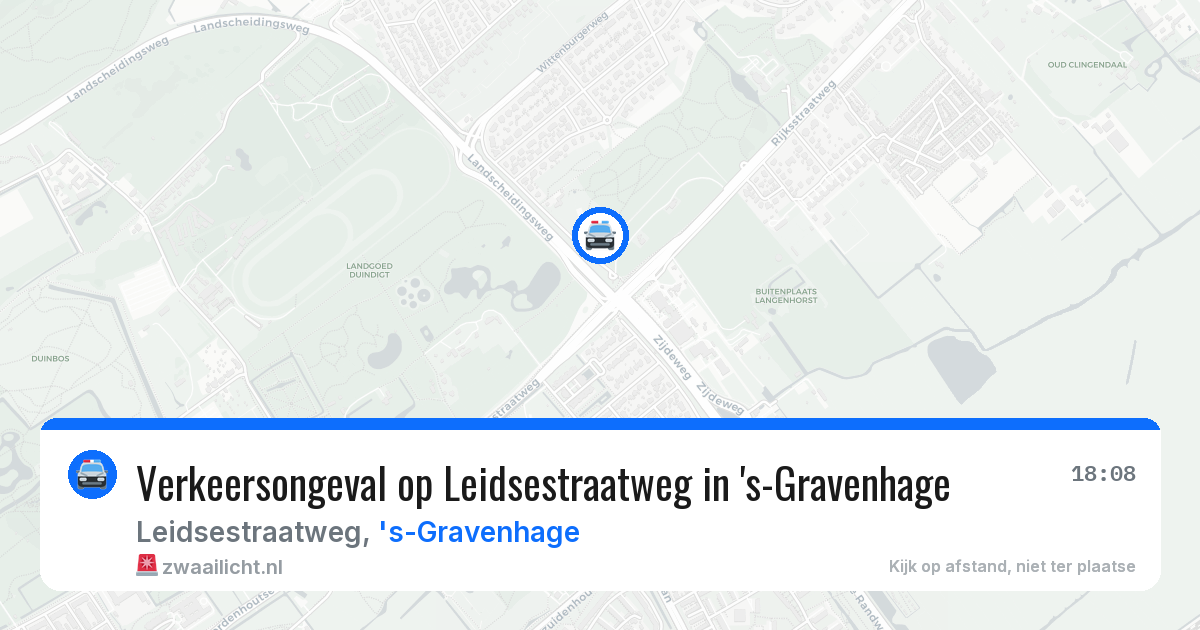 Verkeersongeval op Leidsestraatweg in 's-Gravenhage — 24 jul 2026