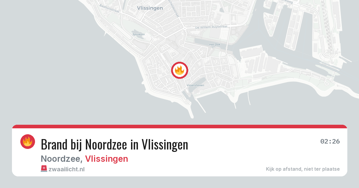 Brand bij Noordzee in Vlissingen — 4 jun 2026