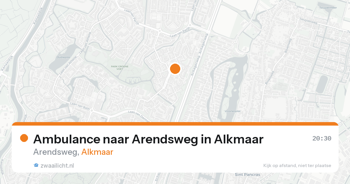 Ambulance naar Arendsweg in Alkmaar — 25 mei 2026