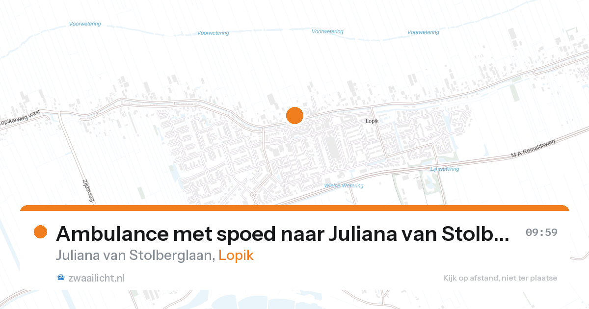 Ambulance met spoed naar Juliana van Stolberglaan in Lopik — 25 aug 2026
