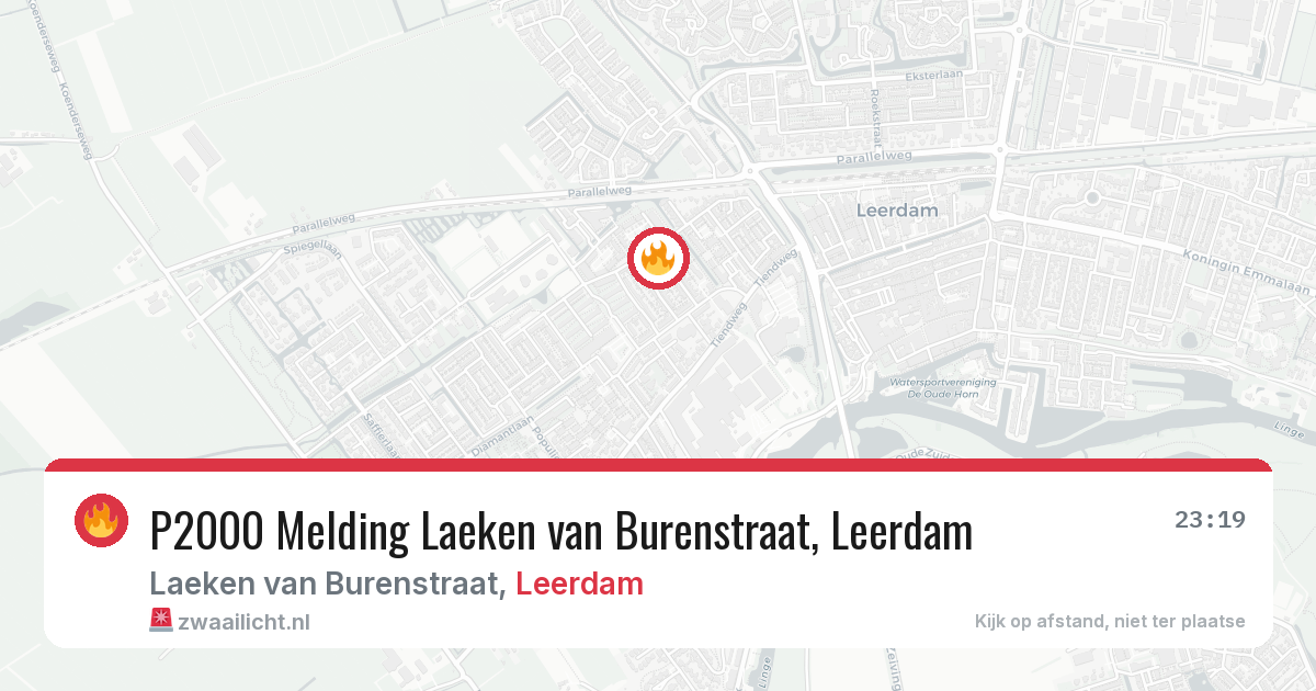 P2000 Melding Laeken van Burenstraat, Leerdam — 19 jun 2026