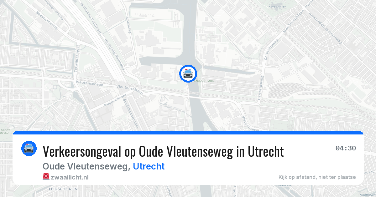 Verkeersongeval op Oude Vleutenseweg in Utrecht — 9 aug 2026