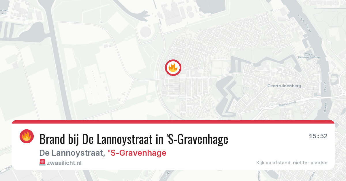 Brand bij De Lannoystraat in 'S-Gravenhage — 30 mrt 2026