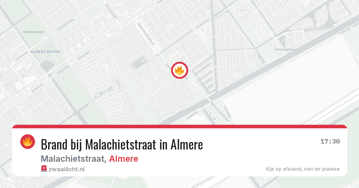 Brand bij Malachietstraat in Almere — 29 mei 2026