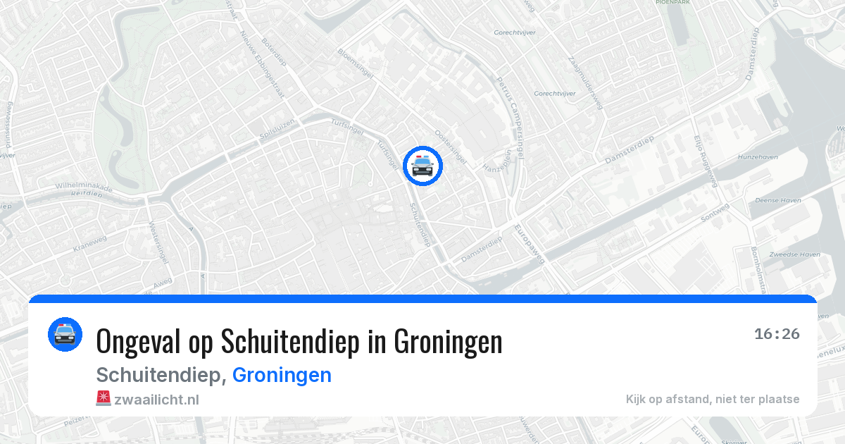 Ongeval op Schuitendiep in Groningen — 23 jan 2026