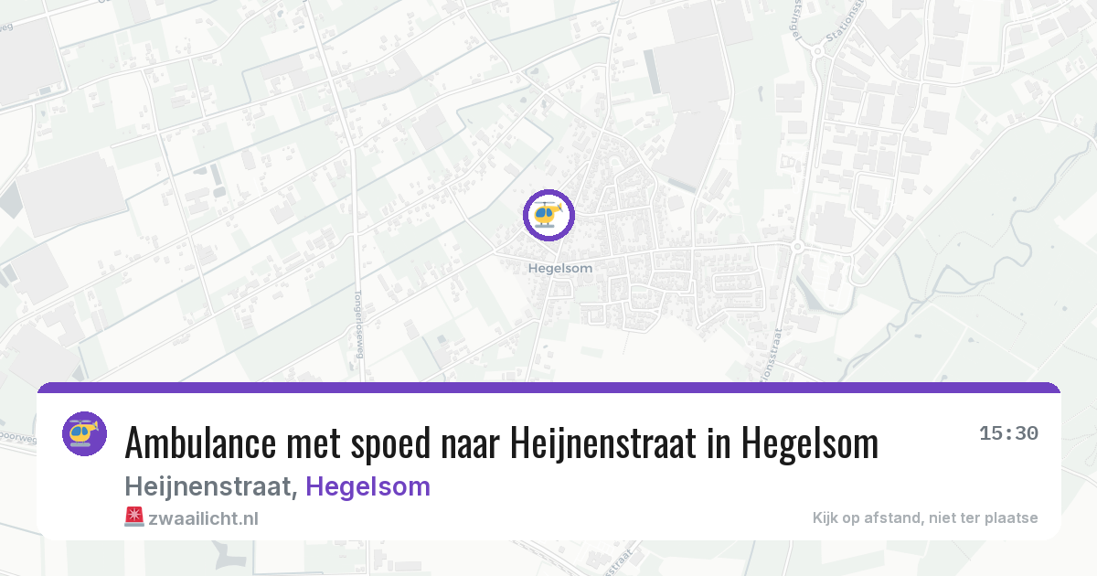 Ambulance met spoed naar Heijnenstraat in Hegelsom — 3 jun 2026