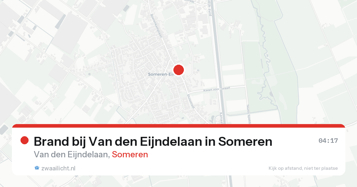 Brand bij Van den Eijndelaan in Someren — 26 aug 2026
