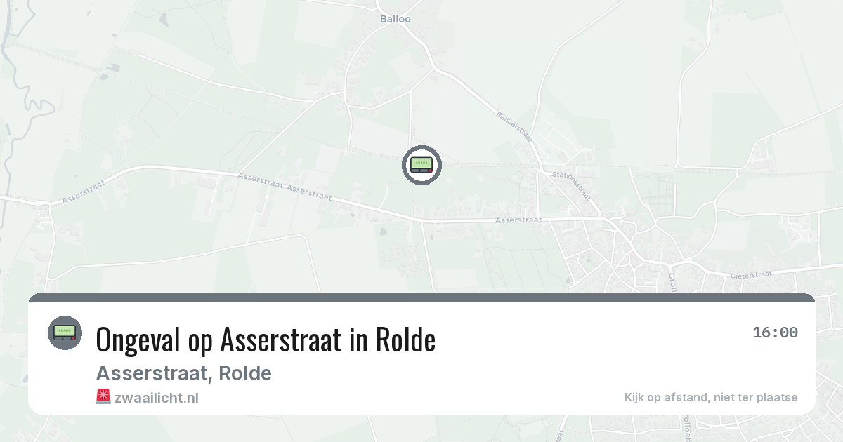 Ongeval op Asserstraat in Rolde — 20 feb 2026
