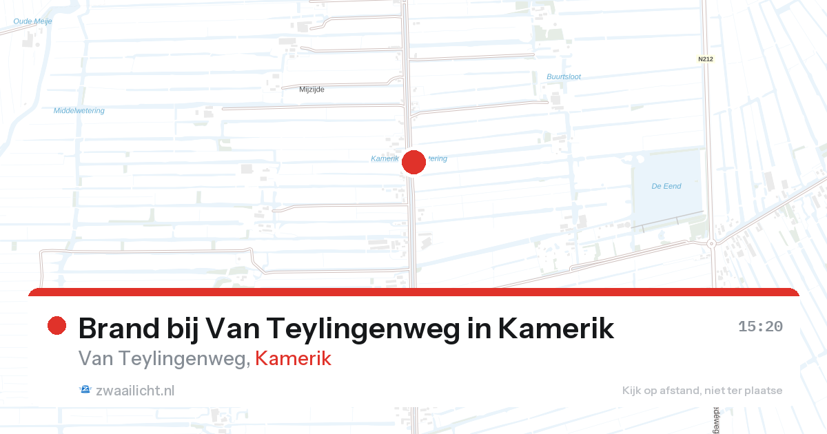Brand bij Van Teylingenweg in Kamerik — 26 aug 2026