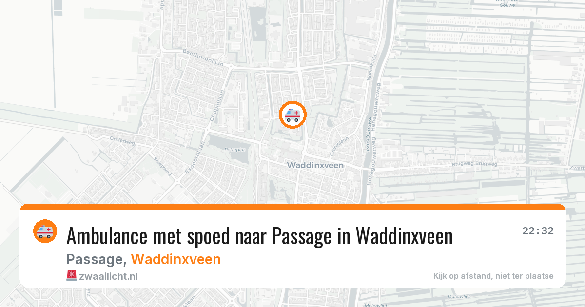 Ambulance met spoed naar Passage in Waddinxveen — 28 jun 2026
