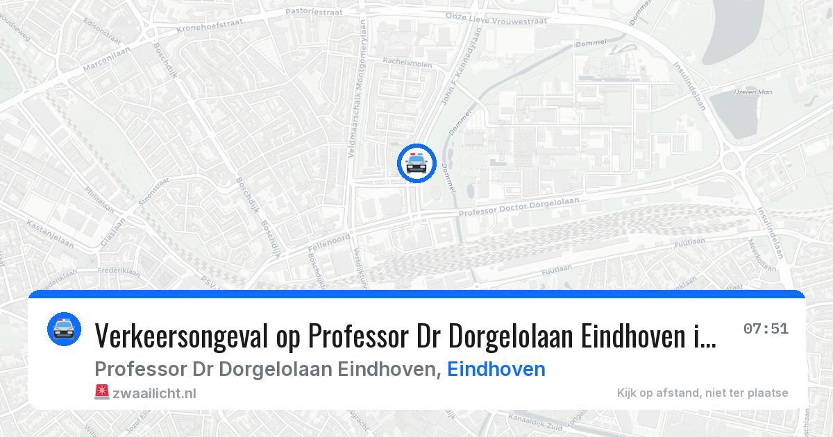 Verkeersongeval op Professor Dr Dorgelolaan Eindhoven in Eindhoven — 30 jun 2026